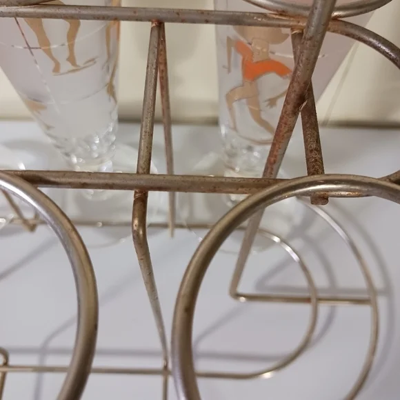 Vintage Libbey Glass Company Calypso Caribbean Cruise Set of7  Pilsner Glasses - Picture 4 of 6